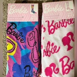 Barbie Pink and White Socks